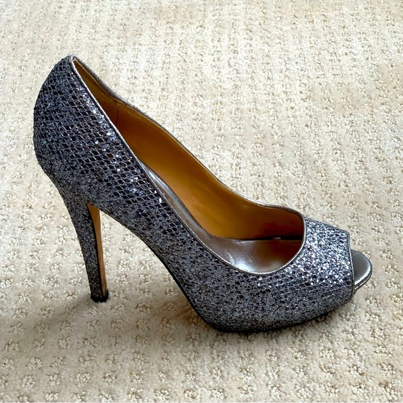 BADGLEY MISCHKA Sparkling Peep-Toe Heels - Picture 9 of 13